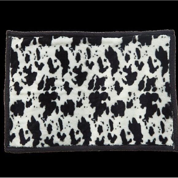 NEW! Southwestern Cow Skin Pattern Soft Pet Blanket Western Cowhide Calf Cattle - Picture 4 of 4